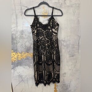 Elegant Black Lace Camisole dress